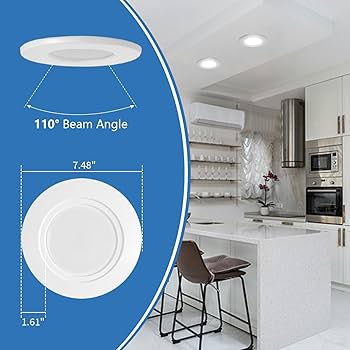 Jolux 5/6 Inch LED Can Lights Adjustable Recessed Retrofit